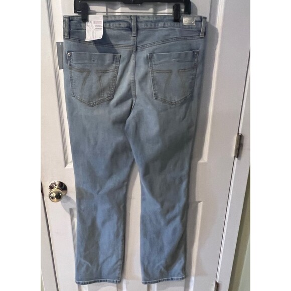 Seven 7 Jeans Womens Sz 12 bombshell High Rise Boot Distressed retro stretch New - Picture 10 of 11